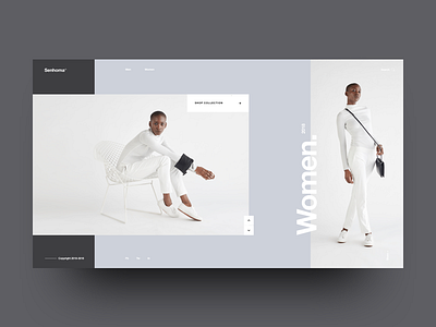 Senhoma© - 04 design fashion helvetica interaction landing layout lookbook minimal mondrianizm template typography ui