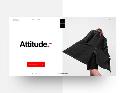 Senhoma© - WIP design fashion helvetica interaction landing layout lookbook minimal mondrianizm template typography ui