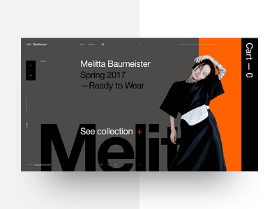 Senhoma© - Melitta Baumeister 1 concept ecommerce fashion helvetica interaction interface landing layout lookbook minimal mondrianizm template