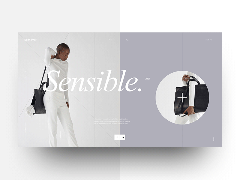 Senhoma© animation choreography ecommerce fashion interaction interface landing lookbook minimal motion principle template