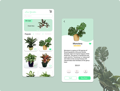 My Plants design graphic design ui ux