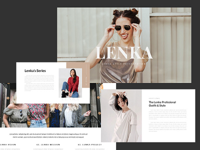 The Lenka Profesional Outfit & Style banner dribbble headerweb lenka minimalist moinimalist outfit presentation preview style style guide