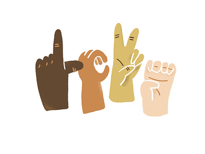 Love is for EVERYONE black lives matter community hands hope illustration inclusivity justice love love is love love thy neighbor sign language