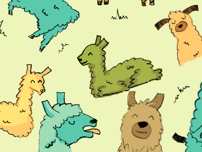 Llamas Pattern illustration
