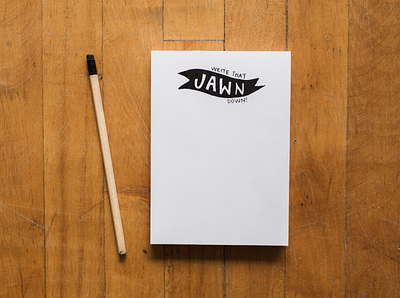 Write that Jawn Down Notepad design doodle illustration illustrator jawn lettering notebook notepad notepads online shop paper paper goods philadelphia philly phl product small business stationery typography