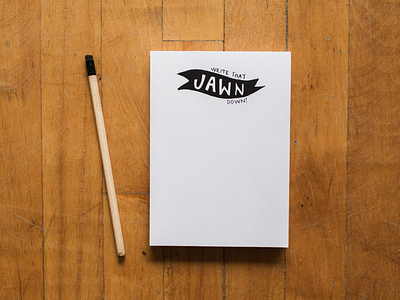 Write that Jawn Down Notepad design doodle illustration illustrator jawn lettering notebook notepad notepads online shop paper paper goods philadelphia philly phl product small business stationery typography