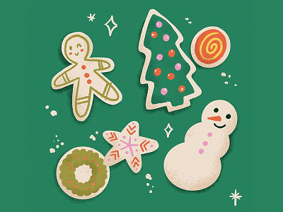 Christmas Cookies christmas cookies cookies gingerbread happy holidays holiday illustration holidays illustration procreate illustration retro christmas retro holidays sugar cookies
