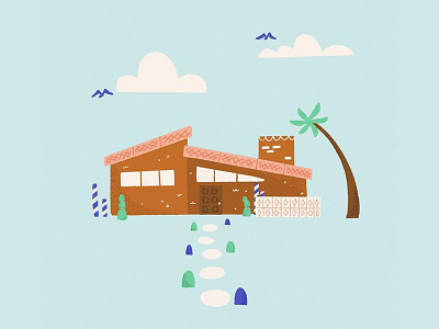 Gingerbread Dreamhouse california design doodle gingerbread gingerbread house happy holidays holidays illustration illustrator mid century mid century modern modern palm springs putz house retro retro holiday vintage holiday