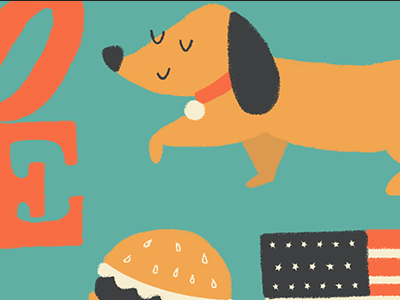 Philly Icons dog illustration philadelphia philly