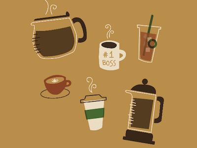 Day 7: Coffee Monday 100dayproject coffee doodle illustration