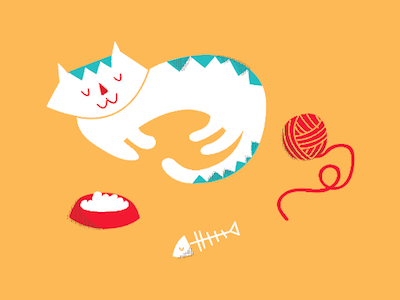 Day 8: Lil' Kitty Diddy 100dayproject cat illustration illustrator kitty