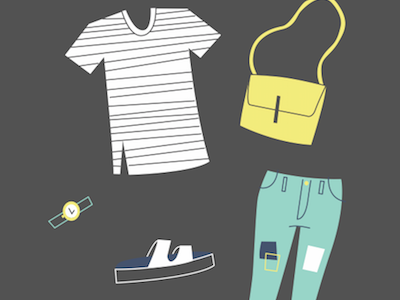 Day 14: Fall Shopping Time! 100dayproject clothes doodle illustration illustrator shopping