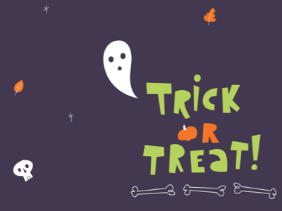 Trick or Treat doodle halloween illustration illustrator october spooky typography