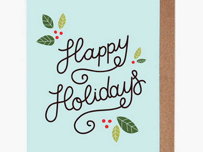 Happy Holidays Card for Poketo card christmas greeting card holidays illustration poketo
