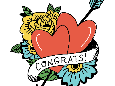 Congrats Tatts congrats design doodle drawing greeting card illustration stationery tattoo