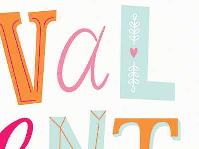 Fancy Valentine Type design designer doodle drawing illustration illustrator lettering type typography valentine valentines day