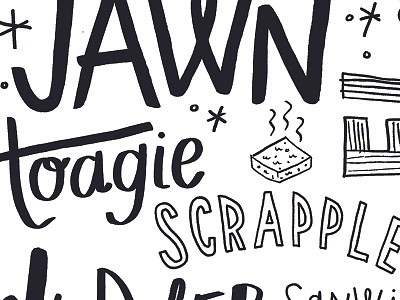 Philly Jawn design illustration jawn lettering philadelphia philly phrases sayings slang type typography words