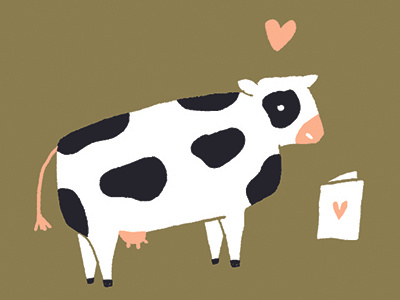 Little Love Cow cow doodle illustration moo valentines vector