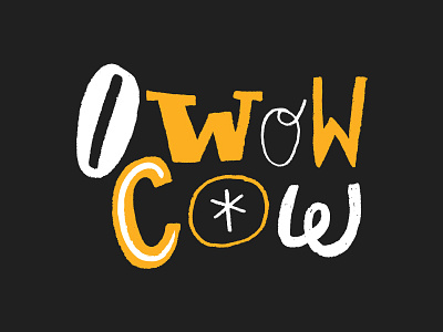 Owowcow branding bucks county custom type ice cream lettering owowcow typography