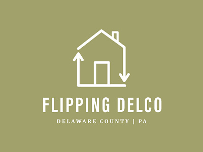 Flippin' Delco branding construction delaware county delco home improvement house house flipping logo logo design philadelphia philly