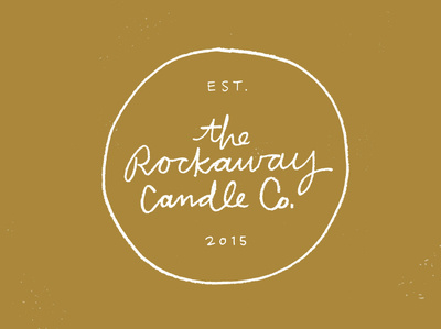 Rockaway Candle Co. brand branding candles design lettering logo small business typography