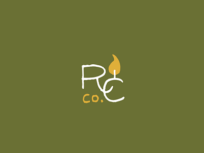 Rockaway Candle Co. Mark branding business candle candles design graphic design handmade icon logo logo design maker secondary mark typography