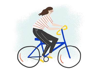 Hey ma, it's me on a bike! bike biking cycling cyclist designer doodle illustaration illustration portrait self portrait