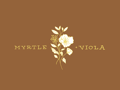 Myrtle & Violo Logo brand branding design designer flora floral floral art floral design floral logo hand drawn typography illustration lifestyle lifestyle brand logo logo design typography