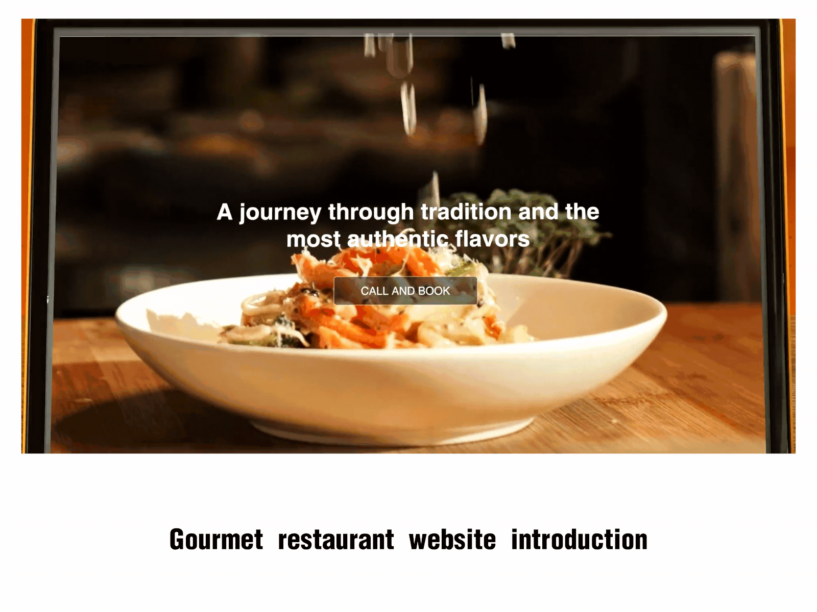 Gourmet restaurant website introduction