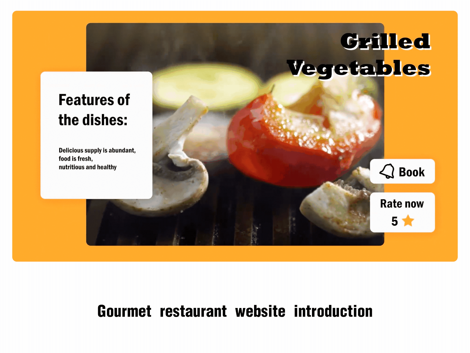 Gourmet restaurant website introduction