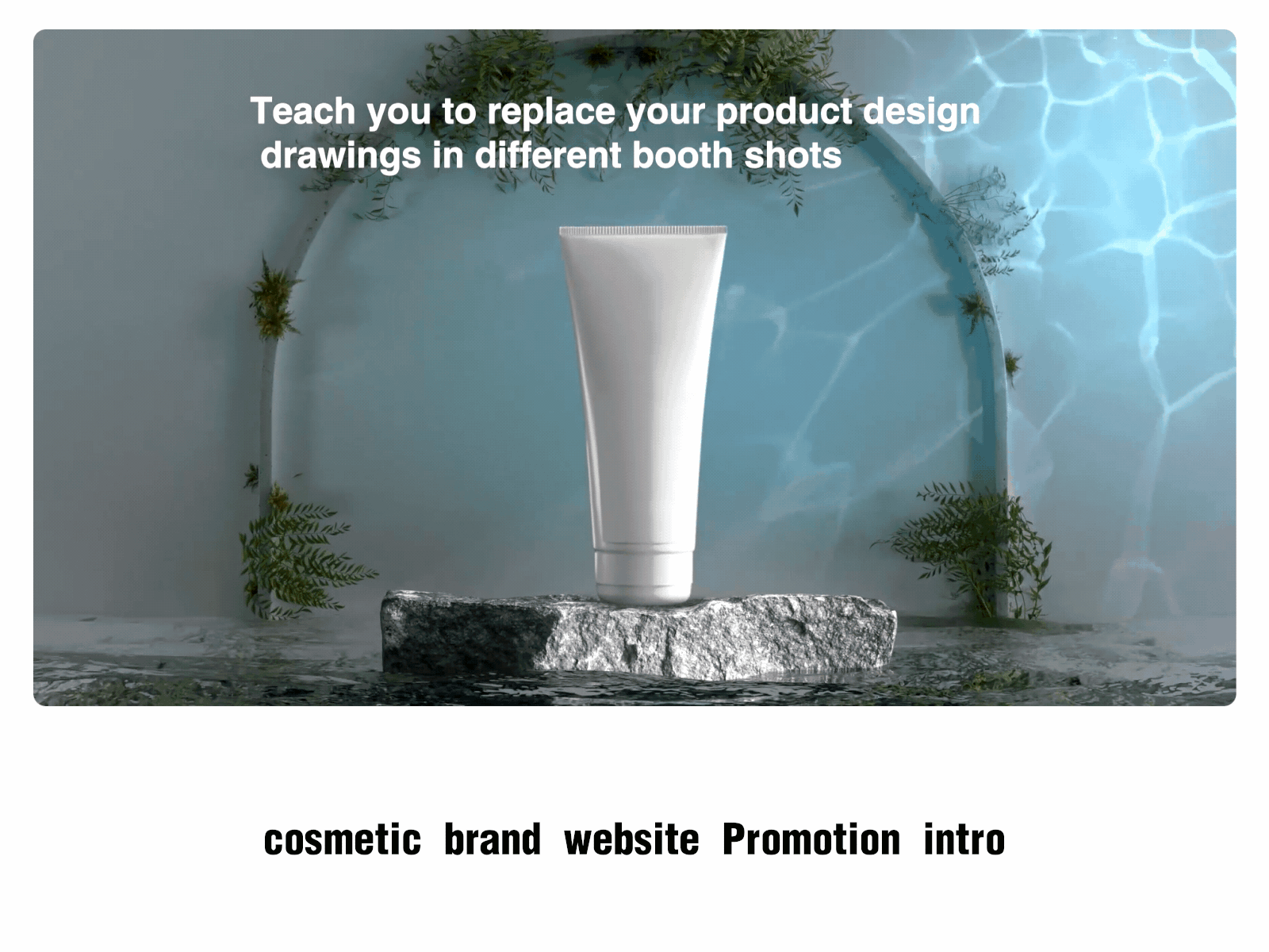 cosmetic brand website Promotion intro 3d animation after effect black friday branding design shopify shopline website
