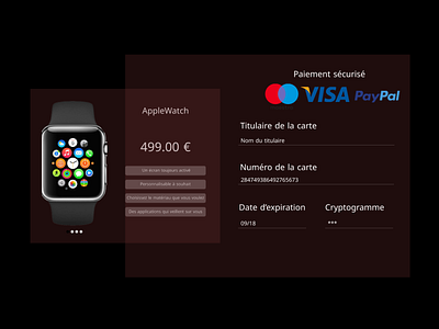 Credit Card Checkout - Apple Watch @daily ui @design @ui applewatch creditcard dailyui design desktop payment ui
