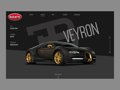 Remake - Bugatti black branding bugatti cars daily ui dailyui design refonte uidesign webdesigner
