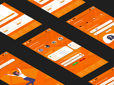 Remake of EasyJet colors design easyjet mobile orange process remake ui ux