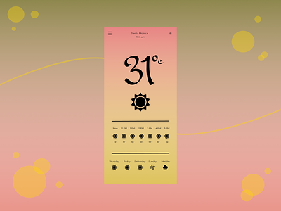 Weather App - Santa Monica @design @ui app dailyui design mobile ui weather