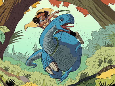 Mahna & Ito adventure comic dinosaur freedom girl heroine