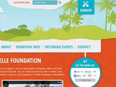 Jungle-ish Theme donate horizontal search jungle nav sand social trees web