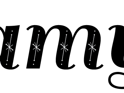 Letter M font letter m lettering retro star script type typography