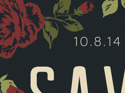 Save The Date botanical floral save the date
