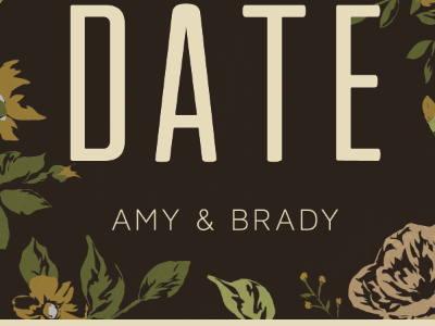 Save The Date Color Change botanical floral rustic save the date