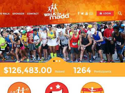 Walk Like Madd banner dollars raised event header non profit participants walk web