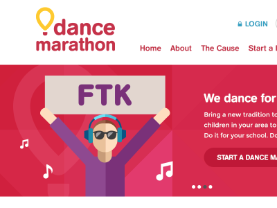 Dance Marathon banner dance marathon for the kids ftk headphones web banner