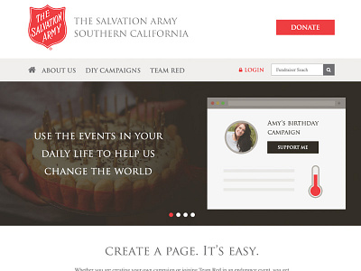Salvation Army Socal banner campaign donate event non profit support web web banner