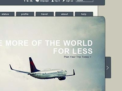 Delta Airlines Website arrow pager delta tab navigation tabs web