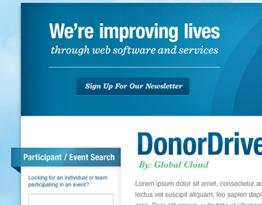 DonorDrive design non profit web