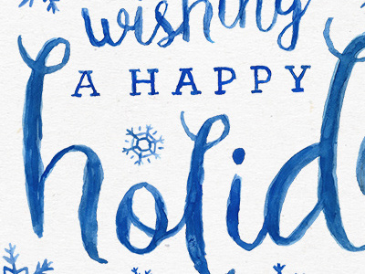 Holiday Card christmas holiday holiday card lettering print design snow typography water color