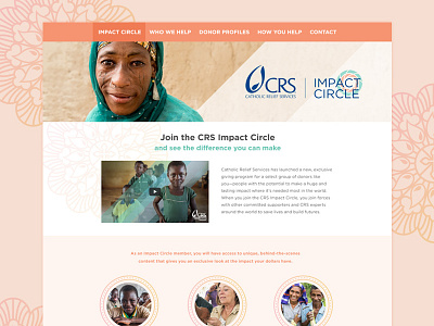 Impact Circle banner donate fundraise homepage impact non profit site web web banner website