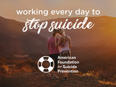 Stop Suicide banner non profit poster print suicide prevention type