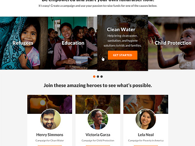 World Vision banner donate event fundraising nonprofit ui water web web banner