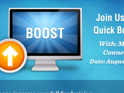 Boost Banner arrow boost email banner